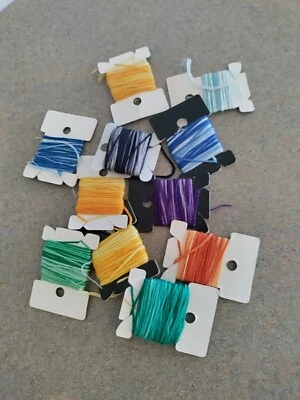 Embroidery Floss Thread Variegated Multicolored Lot Of 11 Cross Stitch  - Image 1 of 4