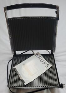 Used Twice! Krups Electric Stainless Non-Stick PANINI Sandwich Maker Grill Press