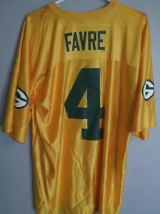 Vintage NFL Players Green Bay Packers Brett Favre #4 Jersey Size XL Yellow - Picture 1 of 5
