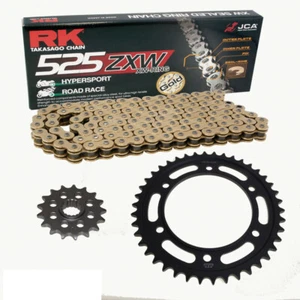 Chain Set Hyosung Gt 650 04-13 Chain RK GB 525 Zxw 108 Open Gold 15/44 - Picture 1 of 4