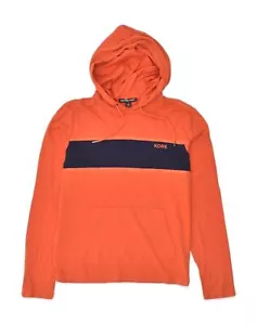 MICHAEL KORS Mens Hoodie Jumper Small Orange Cotton - Picture 1 of 3