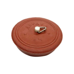 Red Pinned Rubber Plug Suits 60~65mm Sink, Basin and Bath 62070 - Picture 1 of 2