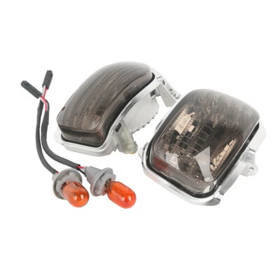 Smoke Lens Front Turn Signal Lights Fit For Honda Goldwing GL1800 2001-2017 - Image 1 of 4