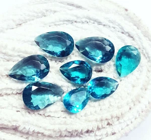 Lose Edelstein Transparent Paraiba Farbe Topas Gesamt 36,85 Ct / 8 Stück Lot - Bild 1 von 6