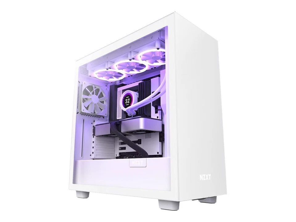 NZXT H7 Case Mid Tower - Matte White