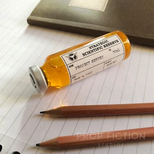 Golden Sentry Serum - Prop 'Project Sentry' Phial / Sealed 30ml Display Vial - Picture 1 of 3