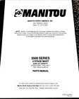 Manitou 5500 Series K5517 4 Stage Mast Forklift Parts Catalog Manual 550043 Up