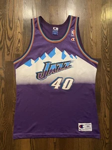 RARE Vintage SHANDON ANDERSON #40 Utah Jazz Champion Jersey  Size 44 Large L - Picture 1 of 5