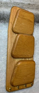 Vintage Mid Century Modern MCM Oak Wall Wood Letter/Mail/Key Holder Paris Maine! - Picture 1 of 11