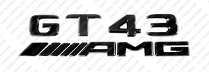 Trunk Black Emblem Badges Logos Letters for Mercedes-Benz GT43 AMG X290 New - Foto 1 di 8