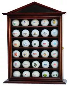 30 Golf Ball Designer Display Case Cabinet Wall Rack 98% UV Lockable - Picture 1 of 22