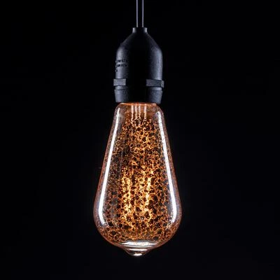 Prolite 4W Dimmable LED ST64 Crackle Filament Lamp 2100K ES - Image 1 of 4