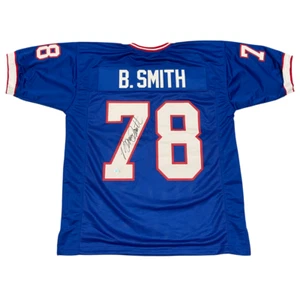 Bruce Smith Signed Buffalo Bills Custom Jersey Beckett Witness BAS COA - Picture 1 of 3