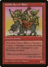 Magic MTG Tradingcard Visions 1996 Goblin Swine-Rider