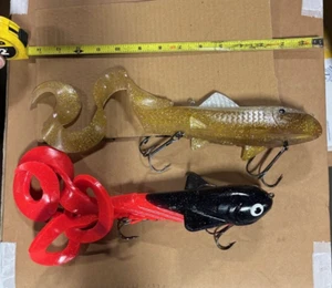 2 ct. MAGNUM Medussa bulldawg style bass muskie swimbaits lures baits bass - Picture 1 of 1