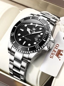 OLEVS Men's Watches Business Waterproof Quartz Luxury Stainless SteelStrap Watch - Picture 1 of 4