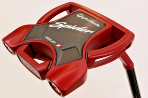 TaylorMade Spider TOUR Red Putter 33" w/ Head Cover Shaft Original Steel - Picture 1 of 12