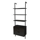 Ladder Shelf with 2 Drawers 3-Tier Plant Flower Stand for Home Kitchen Office