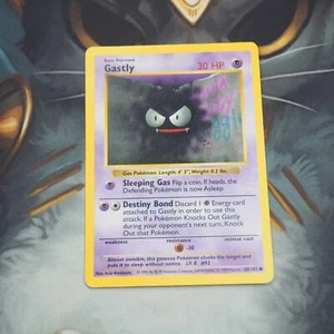 Gastly Shadowless 50/102 Pokemon Base Set Played Single Card WOTC 1999 TCG - Picture 1 of 12