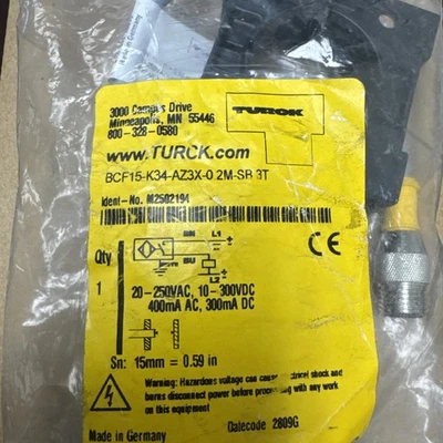 TURCK BCF15-K34-AZ3X-0.2M-SB-3T Sensor - Image 1 of 2