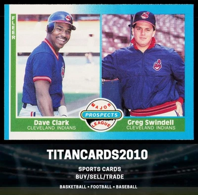 Dave Clark / Greg Swindell 1987 Fleer Prospects RC Cleveland Indians #644 - Image 1 of 2