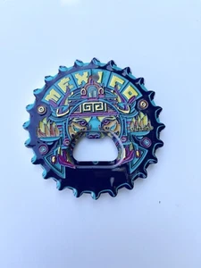 Aztec Bottle Opener From Michoacán Mexico Authentic With Fridge Magnet - Picture 1 of 2