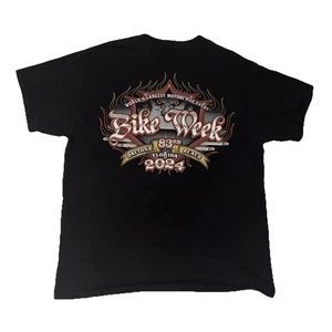 Daytona Beach Bike Week 2024 T-Shirt Event Tee Motorcycle Large Eagle Biker EUC - Picture 1 of 6