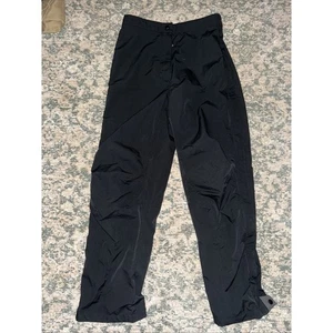 LL Bean Women’s M Medium Regular Full Zip Side Pants Black Outdoor Snaps Pockets - Picture 1 of 6