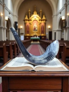 KOSHER Marroquí Ram Shofar 22" Pulido Cuerno Negro Hecho en Israel Altas Fiestas - Imagen 1 de 16