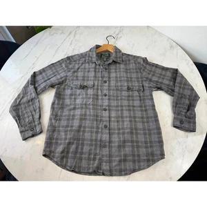 Woolrich Men’s Cotton Check Plaid Flannel Grey Shirt - M - Picture 1 of 15