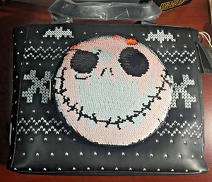 Bolso de Mano Loungefly Disney Pesadilla Antes de Navidad Reversible Lentejuelas Jack Nuevo con Etiquetas - Imagen 1 de 10