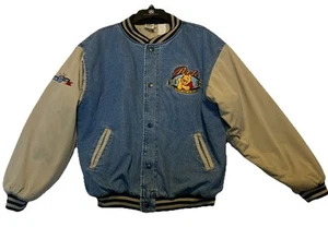 VTG 90’s DISNEY Winnie The Pooh True Denim Bomber Jacket No Hood Measurement L? - Bild 1 von 19