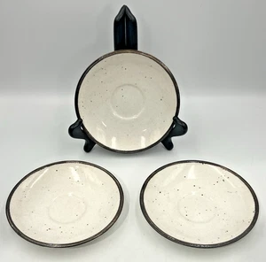 3 VTG 70s Johnson Brothers Desert Sand Saucer Plate Ironstone 6" Speckled - Picture 1 of 8
