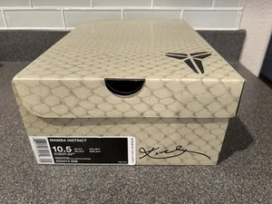Box ONLY NIKE MAMBA Instinct 10.5 Anthracite/Black BOX ONLY Near MINT with wrap - Picture 1 of 11