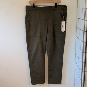 Pantalone donna DU/ER verde senza sudore tutti i giorni ritagliato 27" cuciture interne alloro XL - Foto 1 di 12