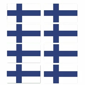 8 x Pegatinas de Vinilo Brillante - Finlandia Finlandesa Pequeña Bandera Casco de Bicicleta BANDERA14D - Imagen 1 de 1
