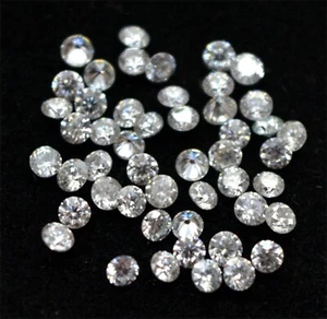 Lote de 100 piezas redondas VVS/D Clarity VIVID de diamante natural suelto - Imagen 1 de 6
