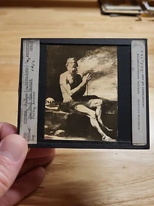 Vtg Magic Lantern Slide-St. Paul The Hermit-Painting By Jusepe Ribera - Picture 1 of 4