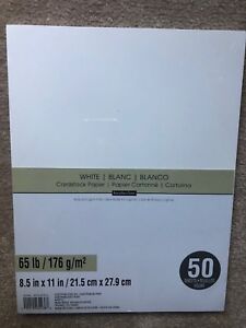 Recollections "WHITE" Cardstock Paper 8.5" x 11"  50 sheets