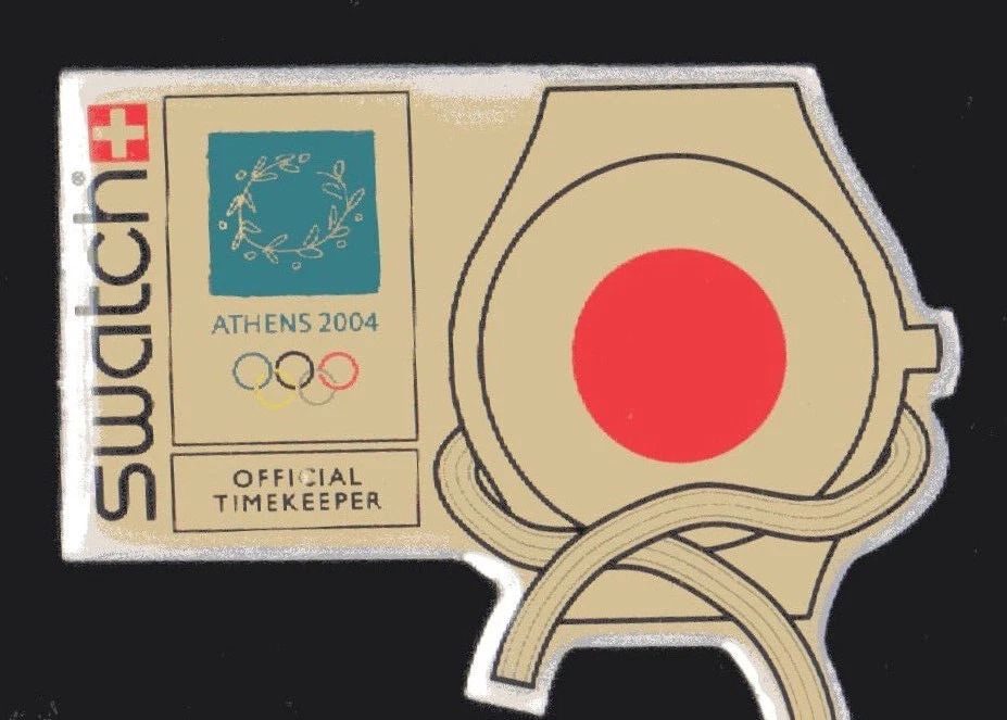 ATENAS 2004. PIN PATROCINADOR JUEGOS OLÍMPICOS. RELOJ. JUDO Foto 1 de 1