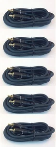 PACK DE 5 - PROLINK - 1 RCA macho a 1 RCA macho 20 ft cables extremos dorados # plc-120-5pk - Imagen 1 de 1