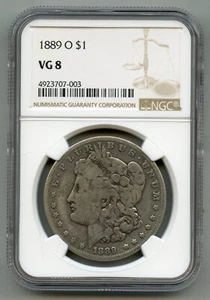 1889 O Morgan Silver Dollar NGC VG 8 - Picture 1 of 4
