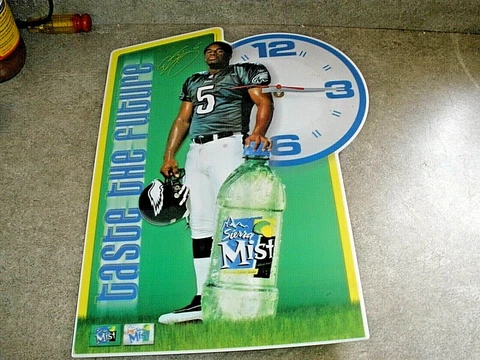 Philadelphia Eagles Sierra Mist #5 Donovan McNabb Wall Clock 13" x 17" Cover