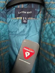 Land's End Primaloft Navy Quilted Lightweight Padded Coat Jacket XS fits like s - Picture 1 of 6