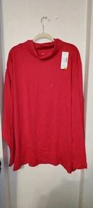 NEW Catherines Sz 5X 34/36 Solid Red Turtleneck Top Long Sleeve Casual Shirt - Picture 1 of 3