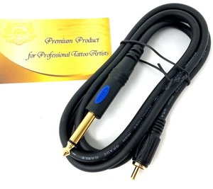 INKgrafiX® elegante clipcord RCA IG-CH4 chinch - nero - cavo per tatuaggi forniture per tatuaggi - Foto 1 di 2