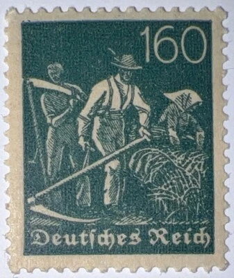 Sellos de viaje: estampillas del Reich alemán de 1921 Mi. #170/Sc# 149, 160 Pf. MNH Foto 1 de 4