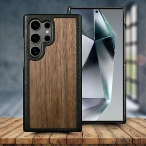 Funda de cuero y madera Stenk Woodbacker para Samsung Galaxy S24 Ultrа hecha a mano de lujo - Imagen 1 de 5