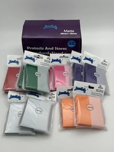 1 Caja de 600 Cuentas-12 Paquetes Mezcla Color Frontal Mate Fundas para Tarjetas para MTG Estándar - Imagen 1 de 11
