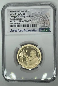 2024 S AMERICAN INNOVATION PROOF MISSOURI GEORGE W CARVER NGC PF69 FIRST RELEASE - Picture 1 of 2